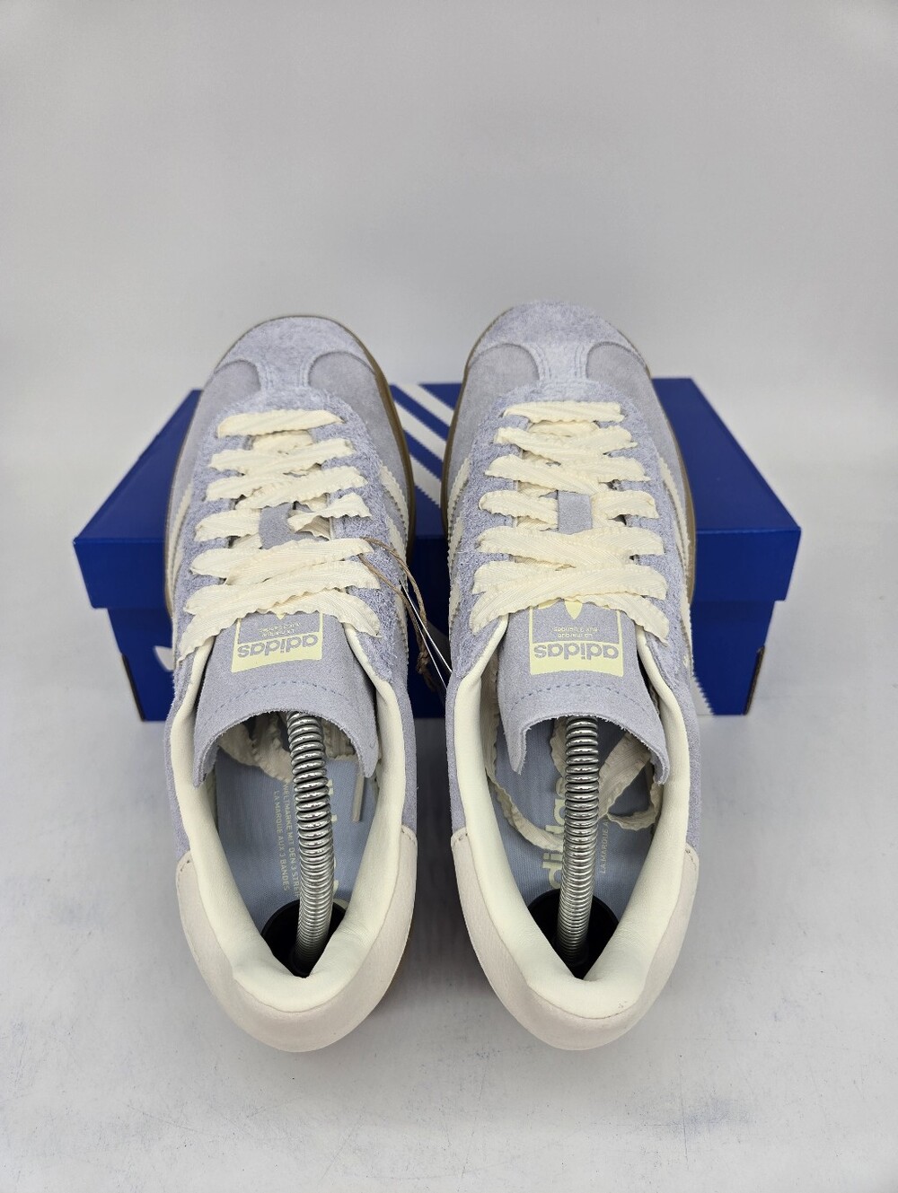 adidas Women's Gazelle Bold IH4210 Crystal Sky Chalk Pearl Shoes Size 8 - Picture 5 of 8